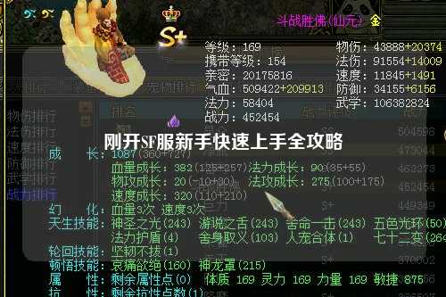 剛開SF服新手快速上手全攻略