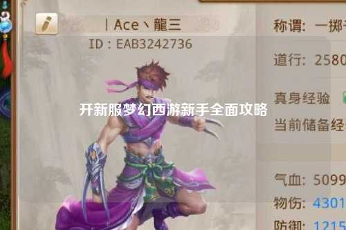 開新服夢幻西游新手全面攻略