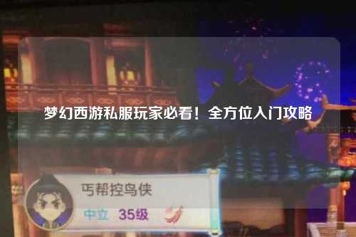 夢(mèng)幻西游私服玩家必看！全方位入門攻略